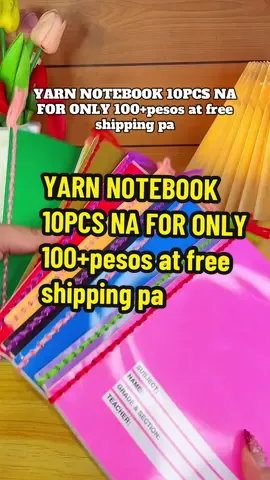 YARN NOTEBOOK 10PCS NA FOR ONLY 100+pesos at free shipping pa#schoolsupplies #notebooks #yarnnotebook #writingnotebook #compositionnotebook #spiralnotebook #tiktokshop #recommendations @Ecoshop88 