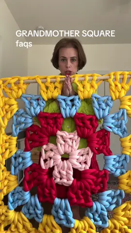 Answering all your questions about the GRANDMOTHER square! #crochet #crochettok #crochetersoftiktok #crochettiktok #grannysquare #giantgrannysquare
