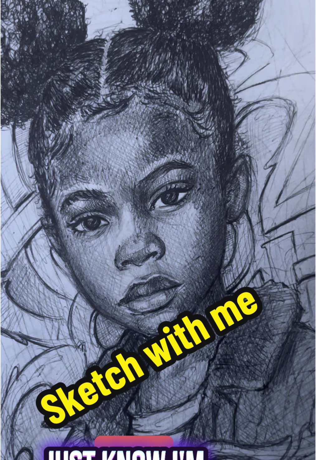 #creatorsearchinsights #sketchwithme #ink #portraits #pensketch #crosshatching #freehandart 