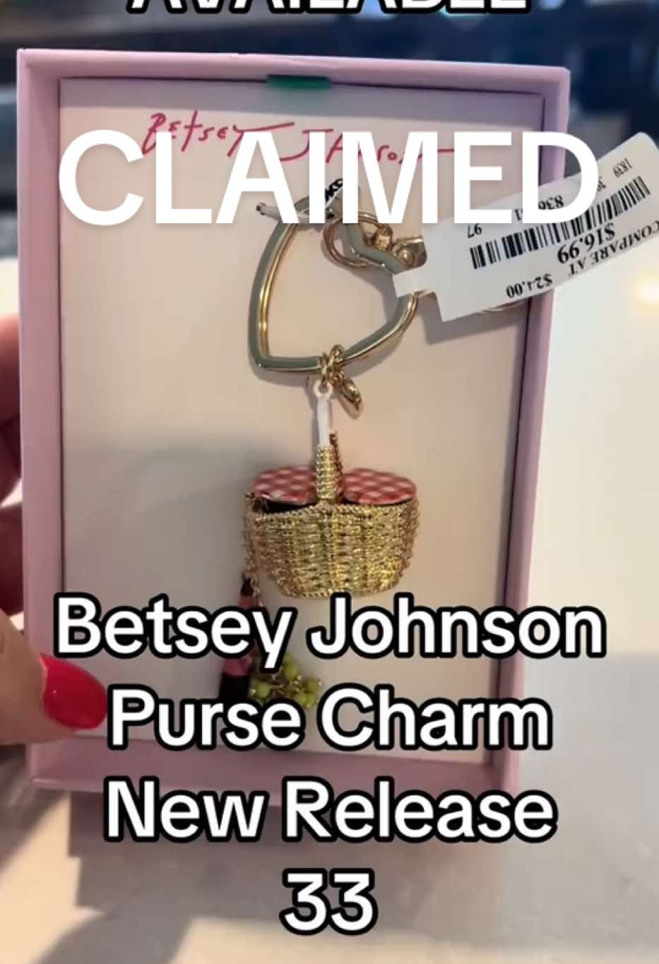 CLAIMED. AND ADORABLE BETSEY PURSE CHARM #personalshopper  #judishops  #fashionmusthave  #bagobsession  #Pursecharm #betseyjohnsonpursecharm 