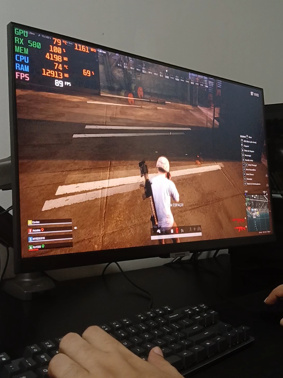 Teste do jogo PUBG na RX580 chinesa: famosa 2048psp. Segue para mais testes. #rx580 #rx5802048sp #pubg #setupgamer #techtokbrazil 