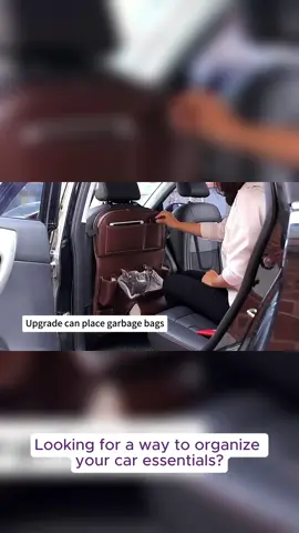 PU Leather Car Storage Bag Multifunction Seat Back Tray Hanging Bag Waterproof Car Organizer Automotive Interior Accessories