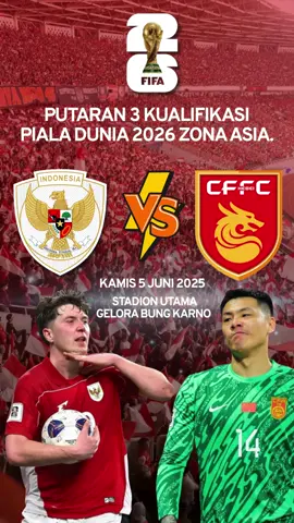 Takbir berkumandang, Garuda bertarung!  Nonton bareng Indonesia vs China, 5 Juni 2025 di Stadion GBK! Lanjutkan perjuangan di kualifikasi Piala Dunia 2026! Ayo dukung Timnas kita! #TakbiranBersama #GarudaMendunia  #PialaDunia2026 #TimnasDay #StadionGBK #DukungIndonesia #indonesiavschina