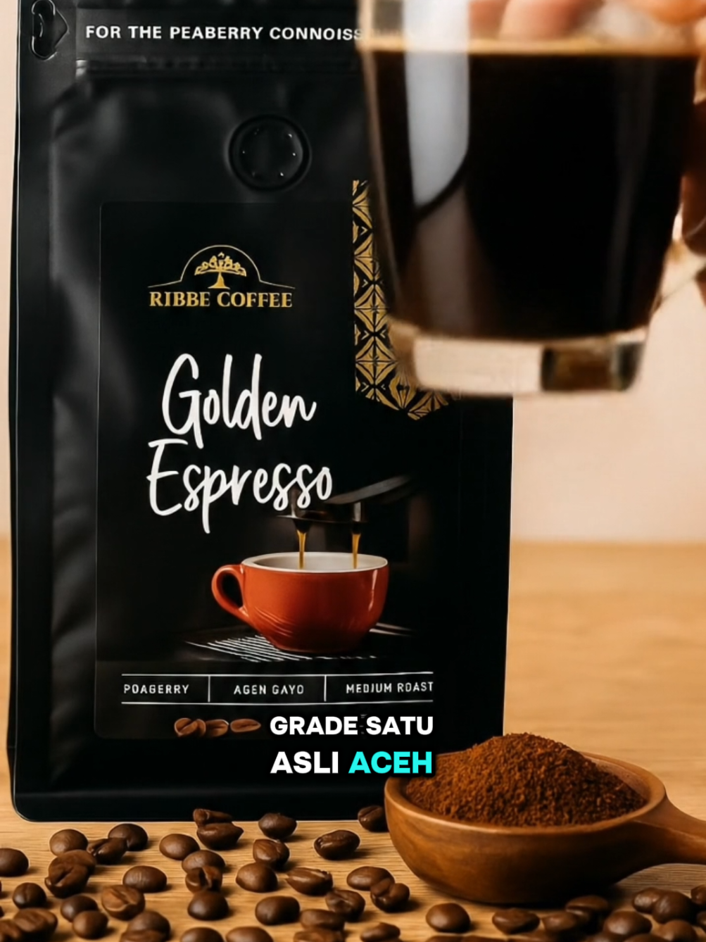 KOPI GAYO ACEH ARABIKA PEABERRY  #kopi #kopiacehgayo #kopihitam #fypdong 
