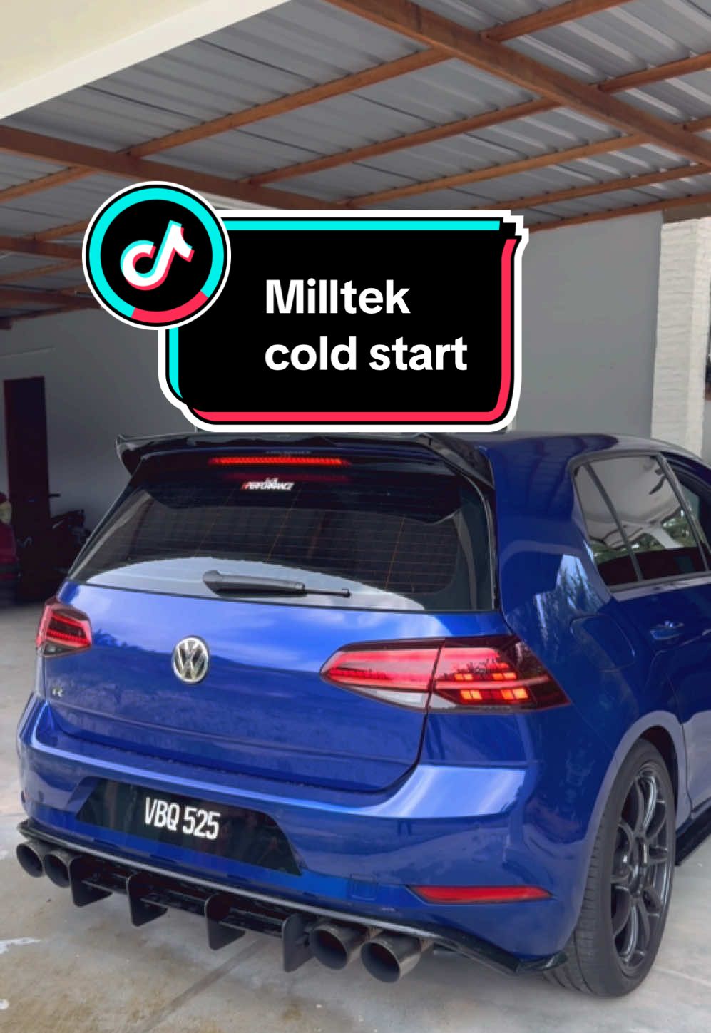 Golf R X Milltek. Cold start.. Tune&remap 📲0124002566 #golfr  #mk7 #mk75r #remap #dynojet #volkswagen #vw #coldstart #fyp 