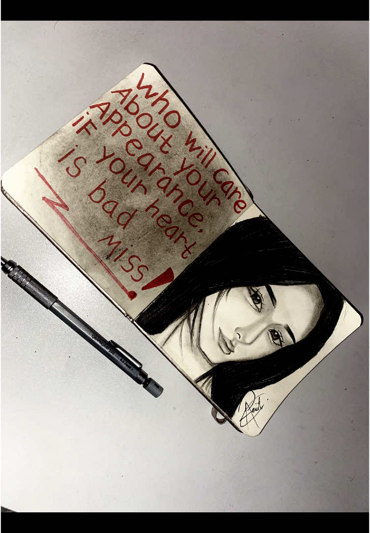 Who will care about your appearance, if your heart is bad miss🚩 #fotolive #artist #drawing #trending #fyp #fyp 