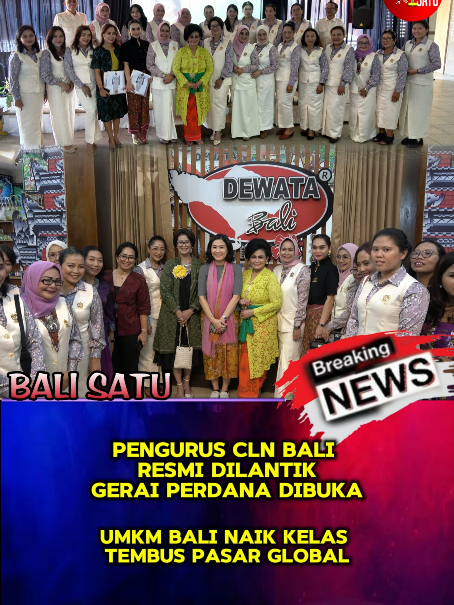 Pengurus CLN Bali Resmi Dilantik, Gerai Perdana Dibuka, UMKM Bali Naik Kelas Tembus Pasar Global Kartini Fest 2025 di Bali menjadi tonggak penting dalam pemberdayaan ekonomi perempuan dan penguatan UMKM lokal. Acara ini ditandai dengan pelantikan pengurus Cahaya Ladara Nusantara (CLN) Provinsi Bali dan pembukaan gerai perdana CLN di Dewata Oleh-Oleh, pada Jumat, 2 Mei 2025. CLN Bali kini resmi diketuai oleh Doktor Gung Tini Gorda, dengan I Gusti Ayu Ngurah Eva Intan Surandhewi sebagai penanggung jawab dan I Gusti Agung Bintang Puspayoga sebagai pengawas. Pembentukan kepengurusan ini menjadi bagian dari upaya membangun ekosistem UMKM yang berdaya saing dan berkelanjutan di Bali. CLN mengusung pendekatan pemberdayaan dari hulu ke hilir, mulai dari pelatihan, kurasi produk, pendampingan, hingga pemasaran melalui gerai fisik dan platform e-commerce seperti Ladara Marketplace. Strategi ini dirancang agar produk UMKM lokal tak hanya bersaing secara nasional, tetapi juga mampu menembus pasar global. Wakil Menteri PPPA Veronica Tan yang hadir langsung dalam acara ini menegaskan bahwa pemberdayaan UMKM harus berbasis target yang jelas. Ia mengkritisi pendekatan yang hanya bersifat simbolis, seperti bazar internal, yang tidak melatih daya saing pelaku UMKM di pasar nyata. Ia juga menekankan pentingnya ekosistem pelatihan, produksi, dan distribusi yang profesional. Veronica melihat banyak ibu rumah tangga yang memiliki keterampilan seperti membatik dan memasak, namun belum percaya diri menjadikannya sumber penghasilan. Dengan pelatihan yang tepat, keterampilan tersebut bisa menjadi penggerak ekonomi keluarga. Ia juga memuji kerja sama CLN dengan pengusaha lokal seperti Kadek Imawati, pemilik Dewata Oleh-Oleh, sebagai contoh ideal sinergi antara pemerintah, NGO, dan sektor swasta. Ketua Umum CLN Pusat, Triana Wulandari, menyampaikan apresiasi atas pelantikan CLN Bali. Ia menyebut gerai CLN sebagai ruang etalase karya UMKM perempuan sekaligus tempat pembinaan, legalisasi usaha, dan pelatihan generasi muda. CLN juga membuka peluang bagi pelajar SMK untuk ikut serta dalam lomba produk yang mendorong jiwa kewirausahaan sejak dini. Ketua CLN Bali, Gung Tini Gorda, menegaskan komitmennya untuk memperkuat kualitas produk UMKM melalui kurasi yang ketat dan pelibatan pelajar SMK. Menurutnya, integrasi antara dunia pendidikan dan pelaku usaha sangat penting untuk menjamin keberlangsungan ekonomi kreatif berbasis potensi lokal. Gerai CLN Bali yang diresmikan bersama Ketua Umum Kowani Nannie Hadi Tjahjanto, kini menjadi pusat promosi produk unggulan Bali. Semua produk yang dipajang telah melewati proses seleksi ketat, dan ke depannya akan dipasarkan melalui Ladara Marketplace. CLN juga mendorong pelaku UMKM untuk memiliki kelengkapan administrasi seperti NIB, NPWP, dan rekening usaha terpisah. Langkah ini dianggap penting dalam membangun sistem pembukuan yang sehat, profesional, dan siap naik kelas. Nannie Hadi Tjahjanto menyebut gerai CLN sebagai wajah kreativitas perempuan Indonesia yang strategis karena berada di pusat pariwisata. Ia berharap gerai ini menjadi model percontohan bagi provinsi lain. Kartini Fest 2025 di Bali menjadi simbol kebangkitan baru UMKM perempuan Indonesia. Dengan semangat kolaboratif Pang Pade Payu, sinergi antara pemerintah, sektor swasta, pendidikan, dan masyarakat sipil berhasil menciptakan ekosistem UMKM yang tangguh dan berkelanjutan. Dari Bali, untuk Indonesia. Dari perempuan, untuk kemajuan bangsa. #pelantikan #CLNBali #CahayaLadaraNusantara #sinergipangpadepayu #kolaborasi #KabarBaliSatu