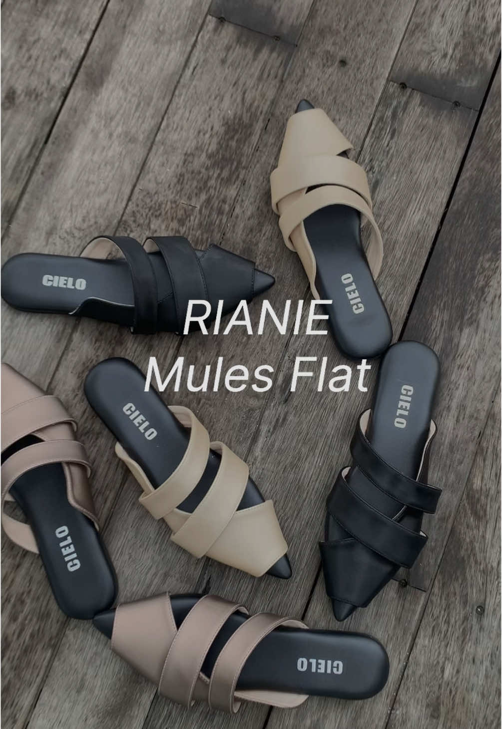 Rianie Sandal Wanita Mules Flat Teplek cocok untuk ootdan guys, kepoin keranjang nya!🥰 #sandal #sandalwanita #sandalteplek #mules #fyp #viral #cielo 