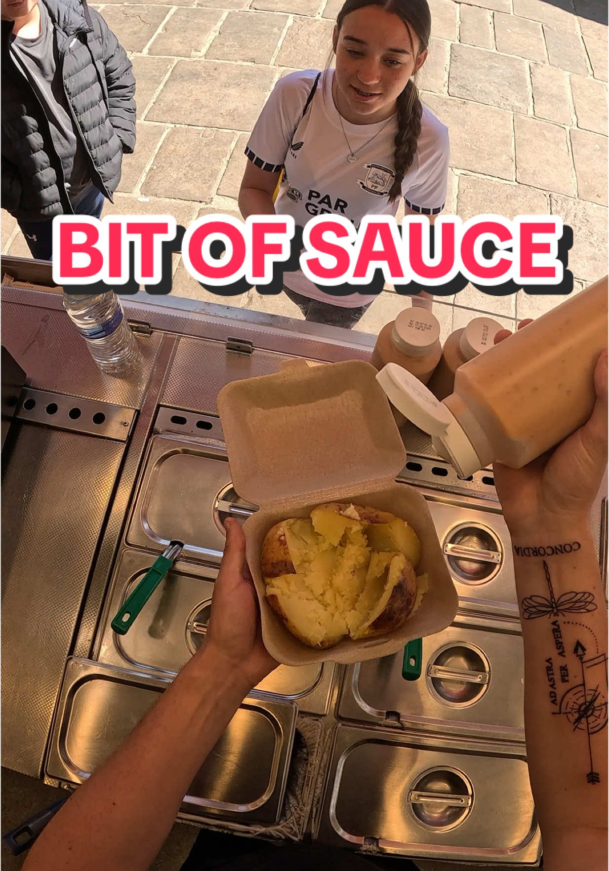 She only WANTED a bit of sauce #spudbros #potato #spuds 