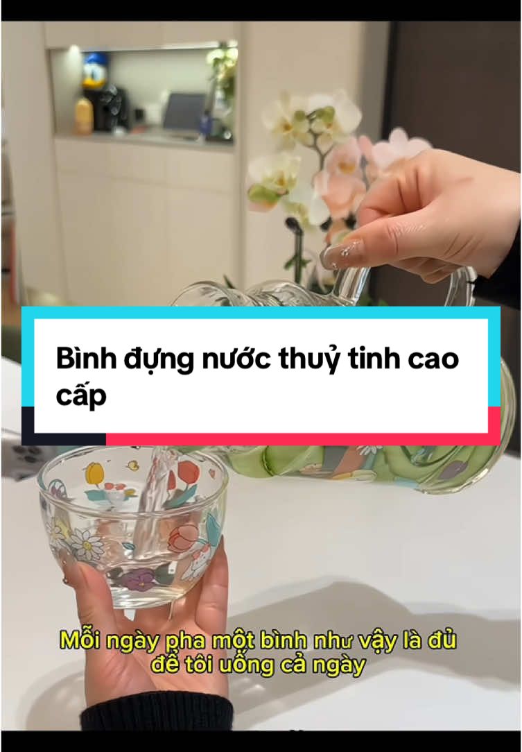 Bình đựng nước thuỷ tinh cao cấp #giadungthongminh #giadungtienich #fyp #nộitrợ #binhdungnuoc 