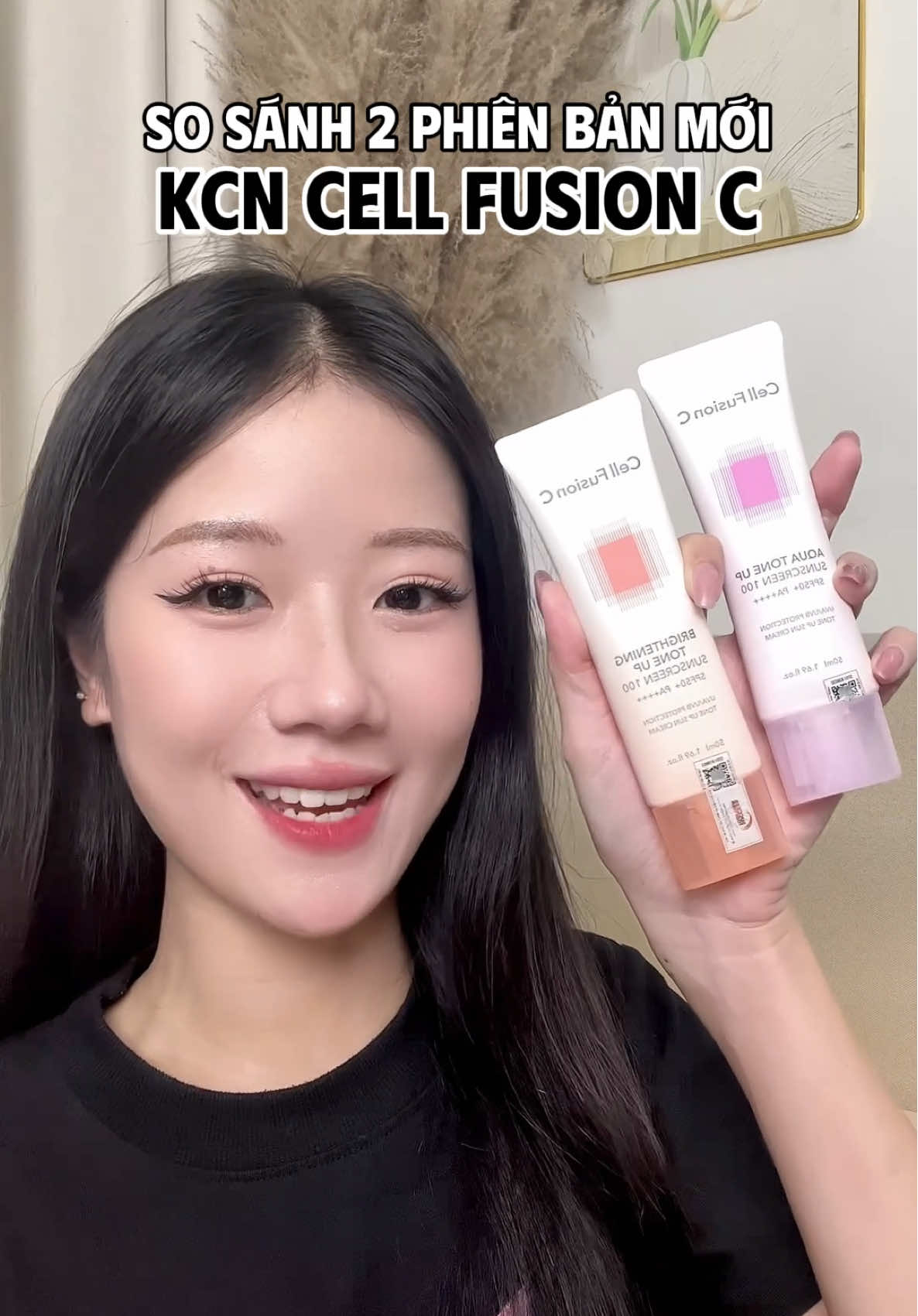 Mới và cũ có gì khác nhau 🥰 #CellFusionC #CellFusionCVN #Kcnnangtone #BrighteningToneUpSunscreen #maitrumreview #tipslamdep #kemchongnang #reviewlamdep #maitrumreview 