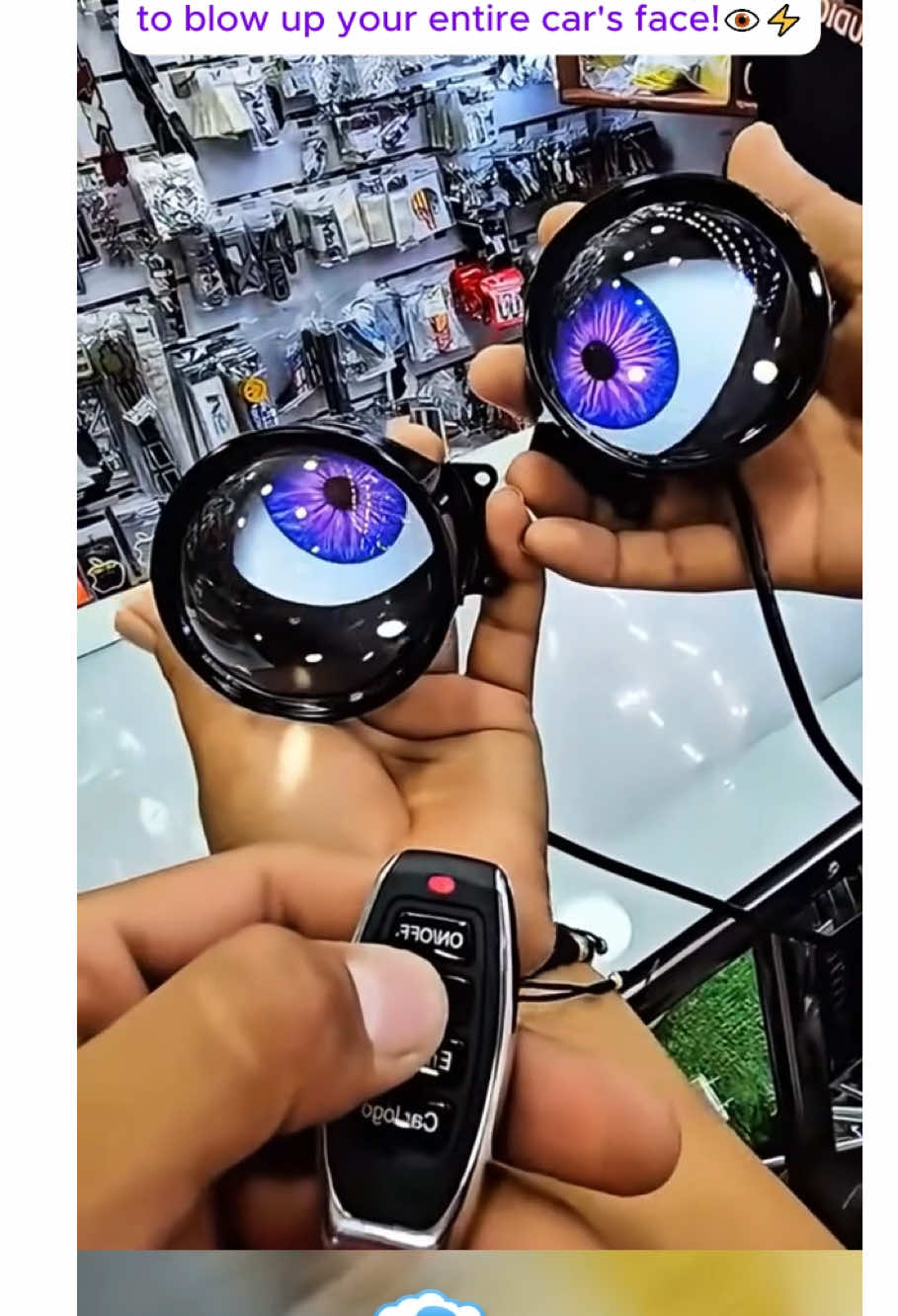 Upgraded synced programmable devil eyeslens#carsoftiktok #caraccessories #carlover #fyp#automotive #blazexel #carlights #carmodification#motor #motrocycle #devileyes #headlights