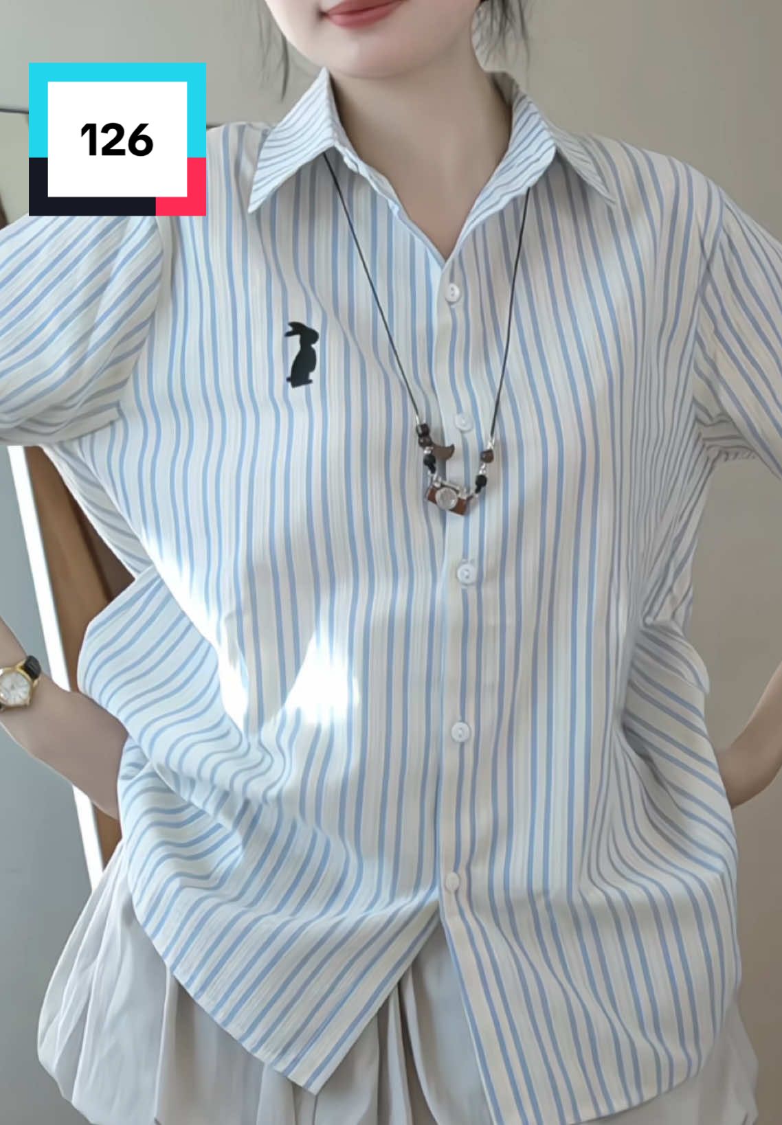 🌥️ Áo sơ mi kẻ sọc mùa hè của nhà @ST Design. 🌥️ #stdesign #summervibes #outfitideas #fashion #xuhuong #viral #trending #thoroday 