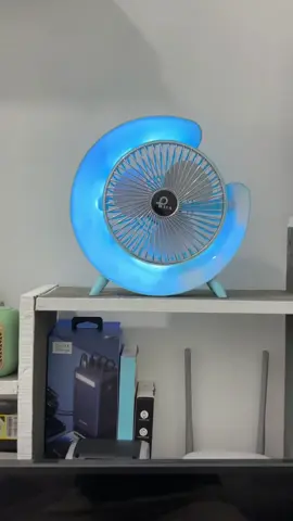kapas angin lampu RGB baterai awet bisa jadi lampu tidur dan kipas meja#kipasanginmeja #kipasanginlampu #lamputidur 