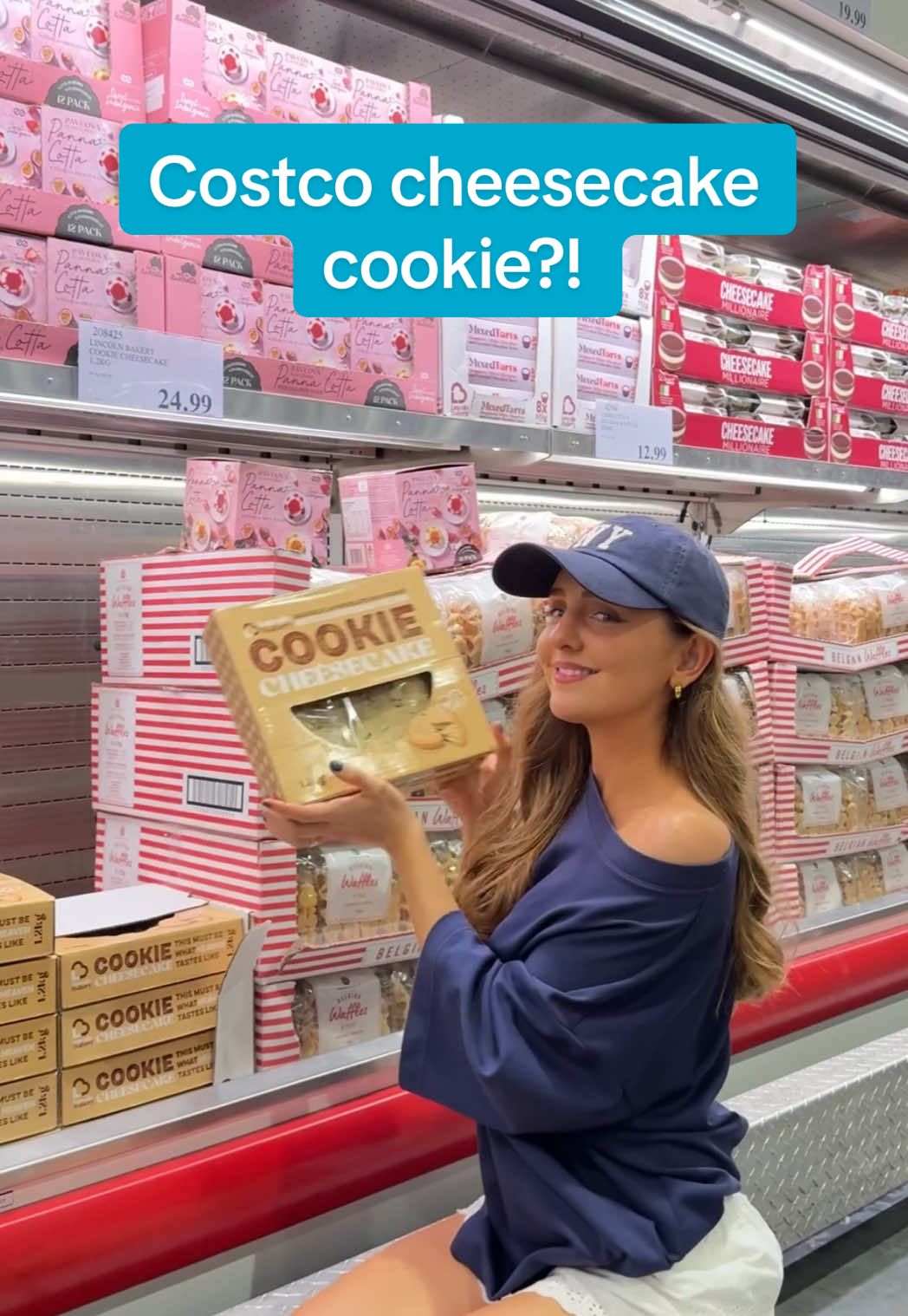 trying the Costco cheesecake cookie?! #costcofinds #costco #tastetest #fyp 