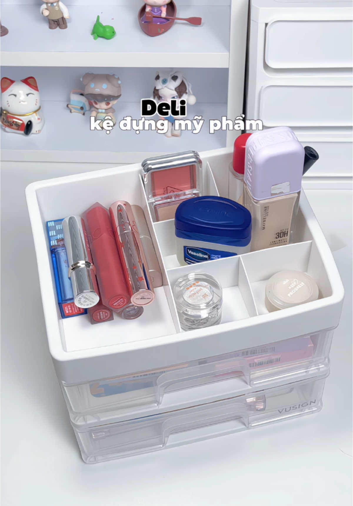 Kệ đựng mỹ phẩm, decor bàn cho bà nào đang tìm nè ạ✨#xh #xuhuong #viral #mytamnunbox #tiktok #decor #deli #kedungmypham 