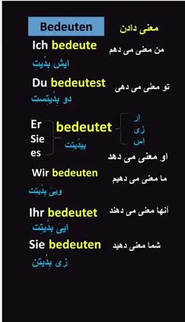 ۳۸.صرف فعل معنی دادن به المانی