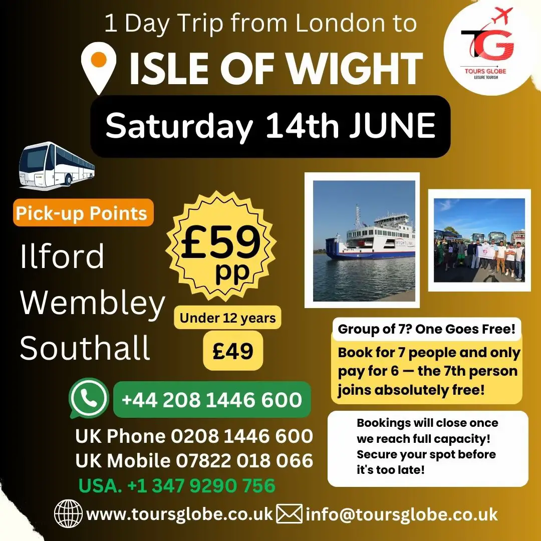 Escape the City! UK Day Trips from London for Under £60! #CapCut #UKDayTrips #LondonTolsleOfWight #DurdleDoorTrip #BudgetTravelUK #WeekendGetaway #ToursGlobe #ExploreUK #TravelDeals #SummerTrips #LondonTravel #TravelWithFriends #DayTripVibes #VisitEngland #FamilyTripUK #london #UK #wembley #ilford #daytrip #grouptravel #familyouting 