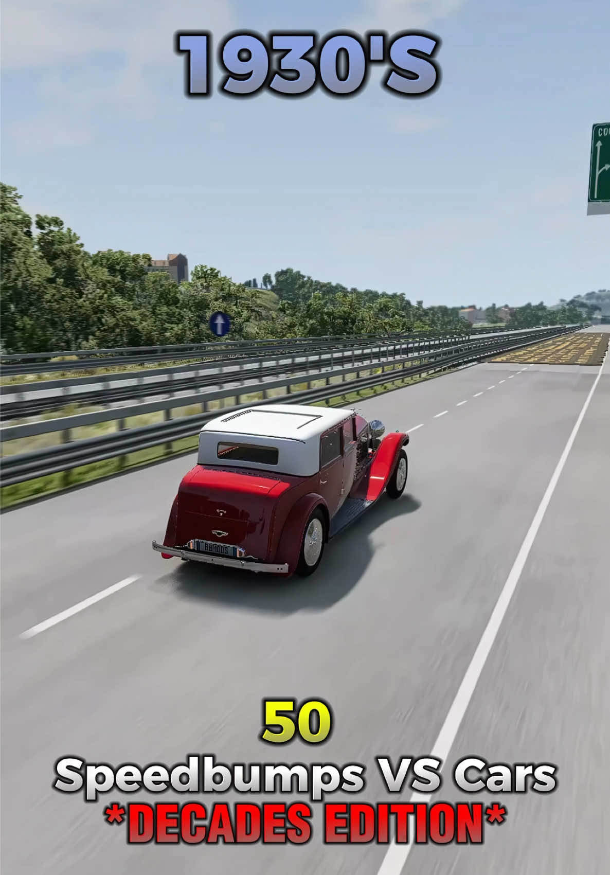 50 Speedbumps VS Cars Decades Edition #beamng #testhubng #beamngdrive #carcrash #gaming #fyp 