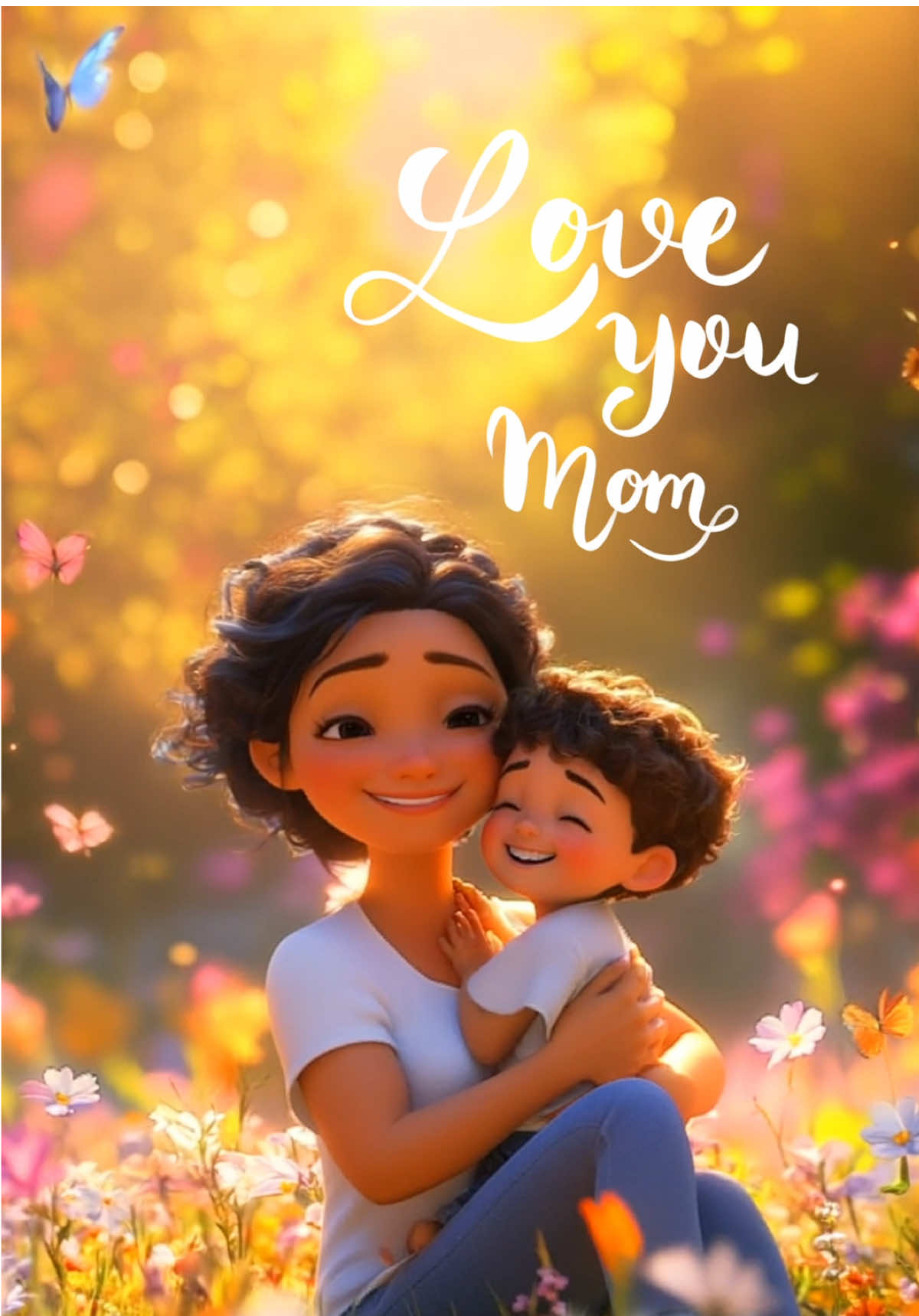 💛 In a field full of light and butterflies, a child gently kisses their mama—because love always starts with her.  This is for every mom who makes the world feel like home. 💬 What memory with your mom makes your heart smile? And what kind of magical moments should we create next? #livewallpapers #emilylands #emilysland #emilys_lands #wallpaper #livewallpaper #4kwallpaper #hdwallpapers #fyp #public #screen #aiart #aiartcommunity #aiartist #aiartgenerator #aiartwork #aiartwork #happymothersday #momandme #motherlove #cutemoments #mothersday2025 #aestheticvideo #emotionaledit #cartoonart #tiktokmagic #heartwarming 