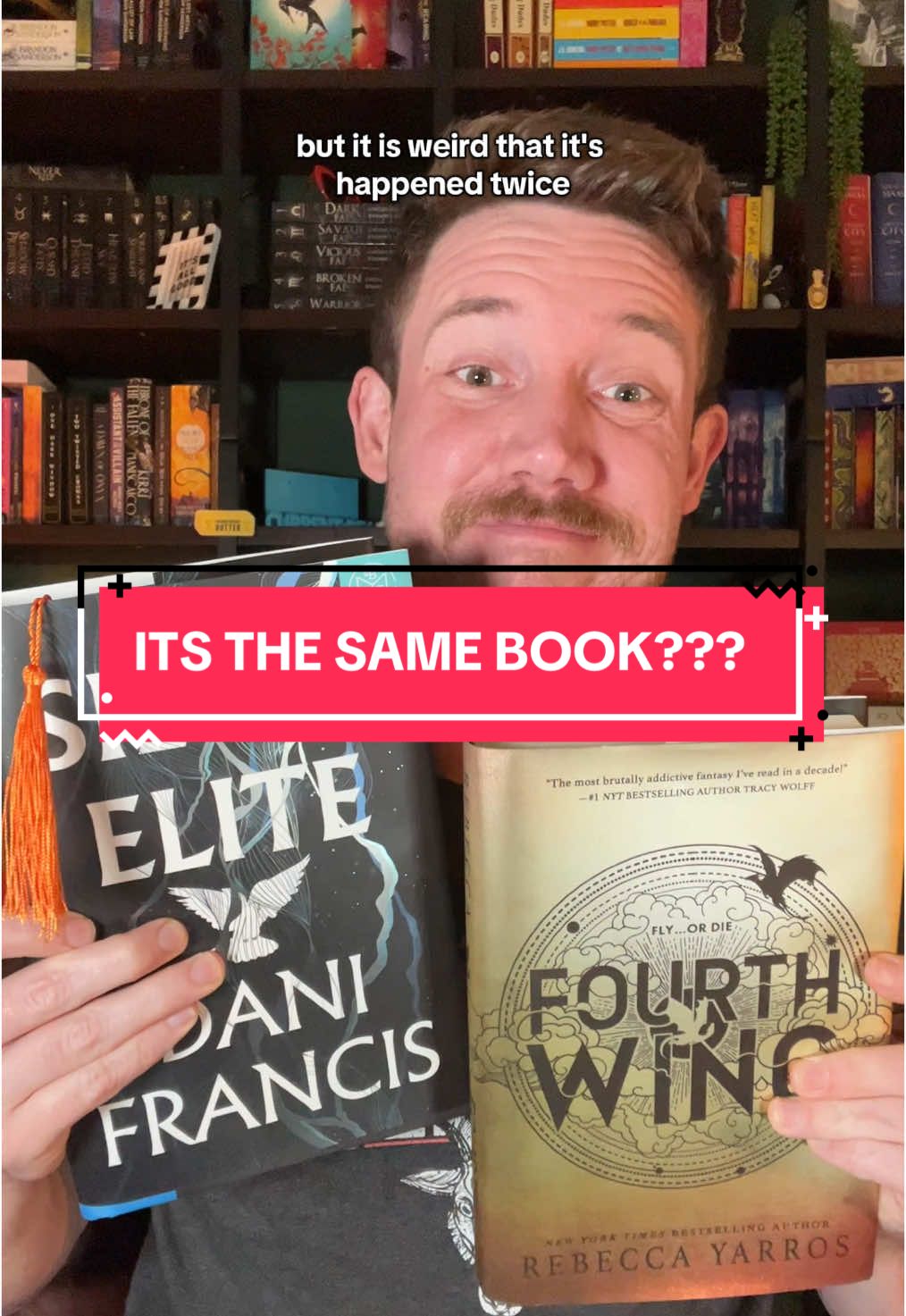 They swapped the genders and power dynamics but… this is mostly the same 😂 Silver Elite is wild. ##silverelite##danifrancis##fourthwing##rebeccayarros##romantasy##romantasybooks##romantasybooktok##dystopianbooks
