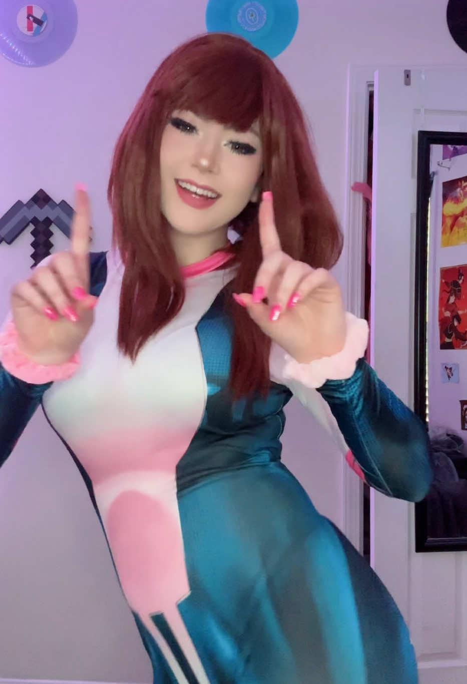 uraraka would love cutesy tiktok dances 😭💗 dc: @𝑹𝒂𝒉𝒆𝒍𝒂♡ #urarakacosplay #myheroacademia #bnhacosplay #urarakacosplay #fyp #animecosplay 