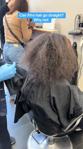 Can Afro go straight? #keratin #afro #hair 
