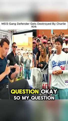 MS13 Gang Defender gets Destroyed by Charlie Kirk . #learning #student #facts #fyp #foryoupage 