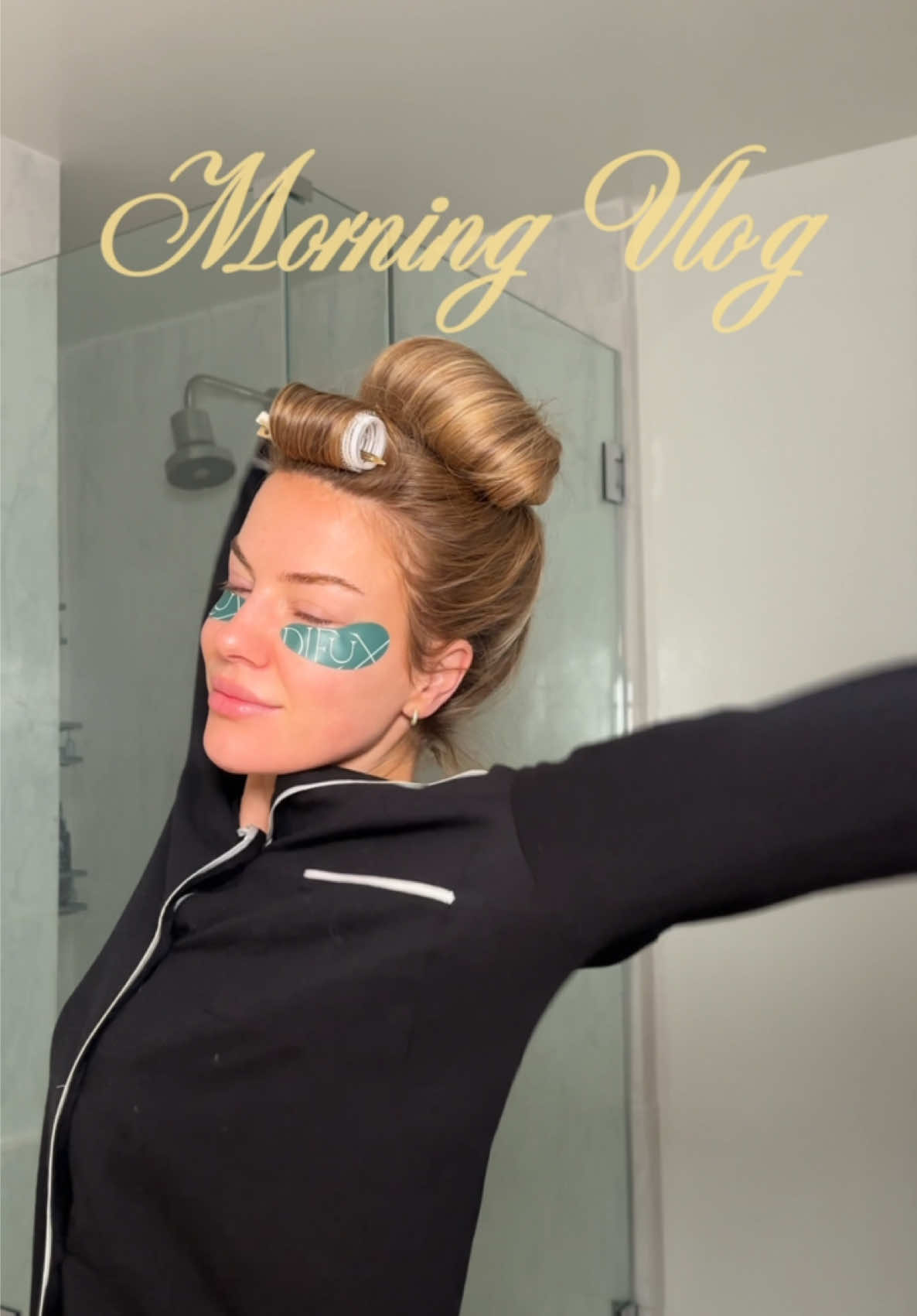 When your hair comes out this good, you know it’s going to be a good day @Olaplex N°.7 & N°.4D, @Dieux Skin forever eye mask, @ErborianUSA cc crème, @rhode skin peptide lip shape & peptide lip tint #olaplexpartner #olaplex #morningroutine #morningvlog #grwm