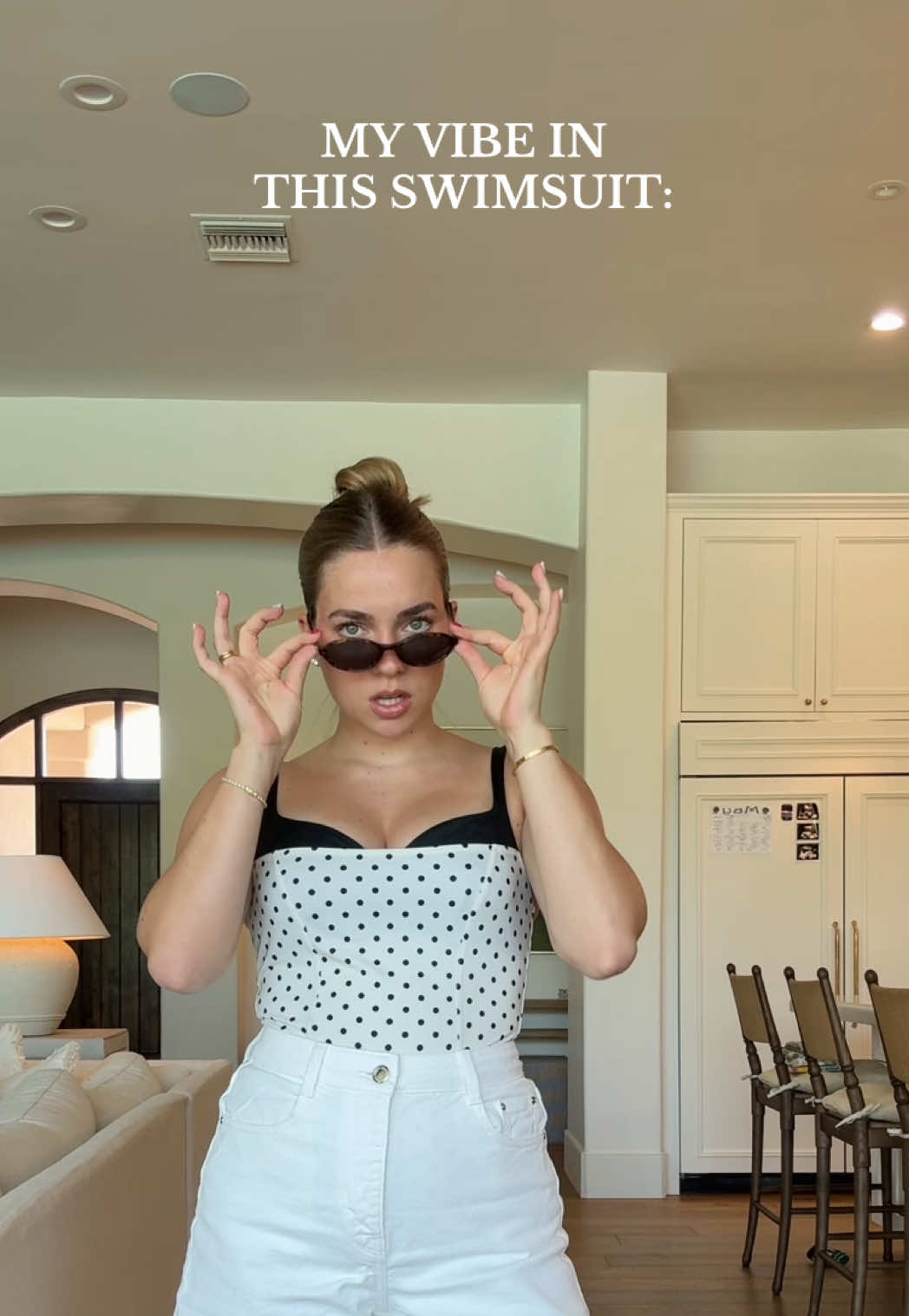 Trigg was obsessed with this sound hahahah it’s giving ✨parent trap✨ #dayinmylife #poolday #OOTD #summervibes #parenttrap #meridethgrey #viral #trending #fyp #cleangirl #cleangirlaesthetic #reformation #MomsofTikTok #youngmom #momoftwo #postpartum 