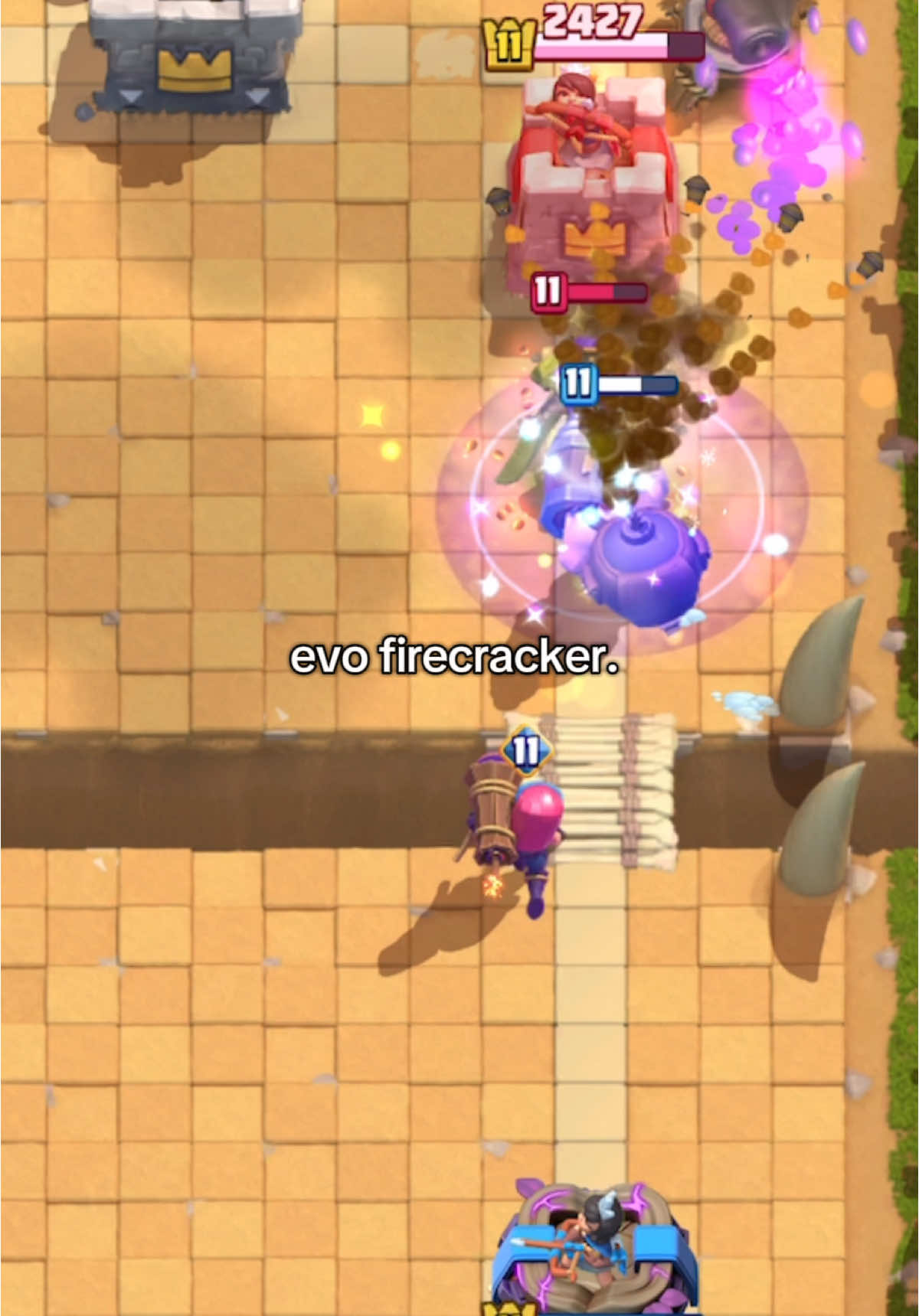 evo firecracker…🥀  #clashroyale #clash #clashroyaledaily #clashroyalemoments #supercell #tiktok #youtube #fyp #clashroyaletips #clashroyalememes #clashroyaledeck #clashroyal #fy 