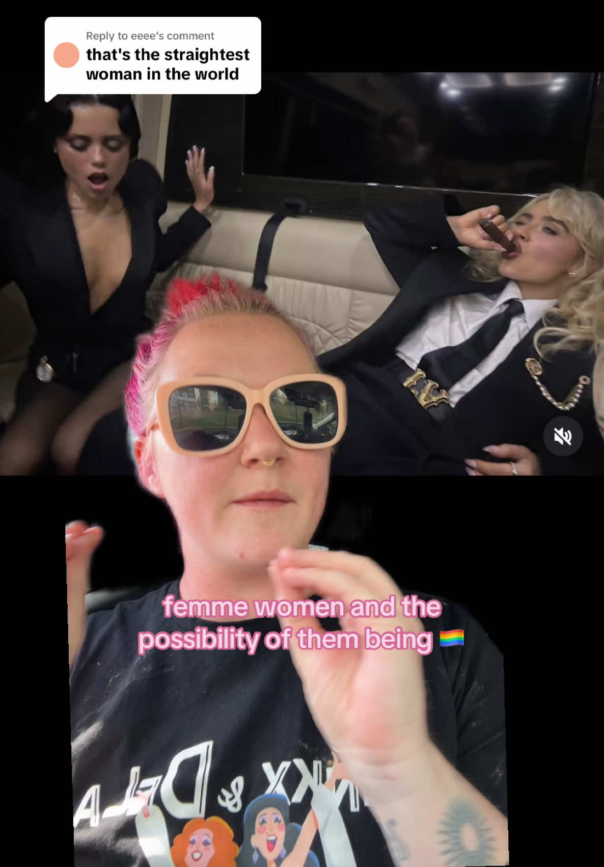Replying to @eeee y’all out here calling Sabrina carpenter the straightest woman alive meanwhile she’s busy pulling beautiful women in her suit & tie okay I CAN SEE YOUUUUU DIVA #lgbetty 