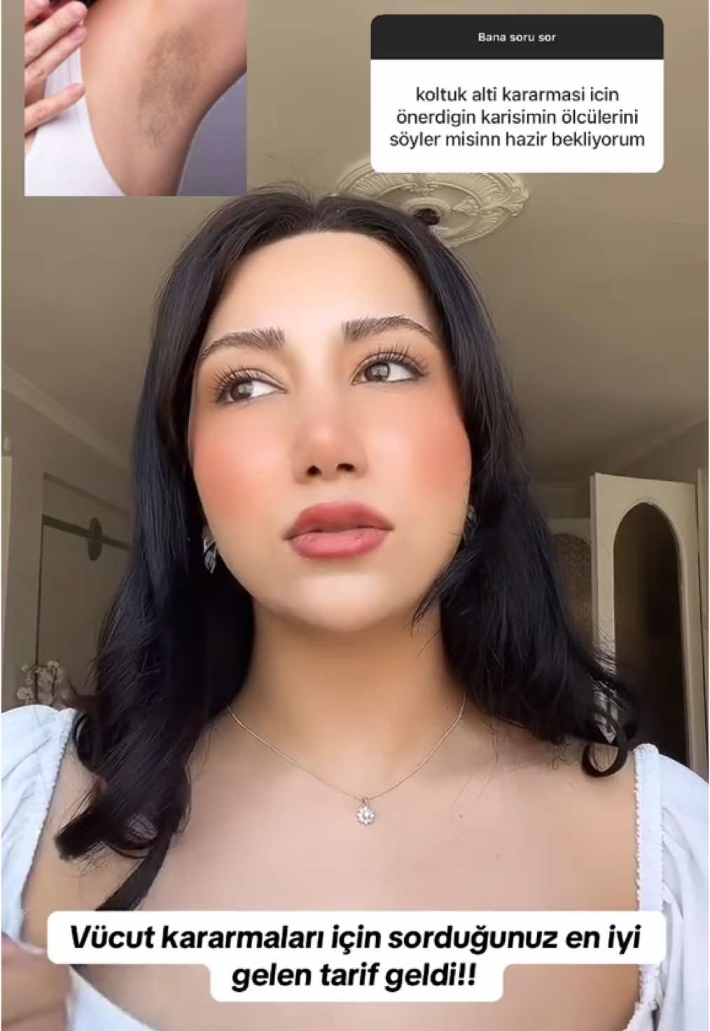 Eğer hassas ciltliyseniz lütfen çok fazla cildinize iyi geleceğini düşünüp sirke koymayın tahriş edersiniz🙏 Elma sirkeside olur beyaz sirkede (temizlikte kullanılan değil) #cilt #ciltbakım #ciltlekeleri  #vücutkararmaları #koltukaltıkararması #arbutin #cvitamini #öneçıkar #fypviralシ 
