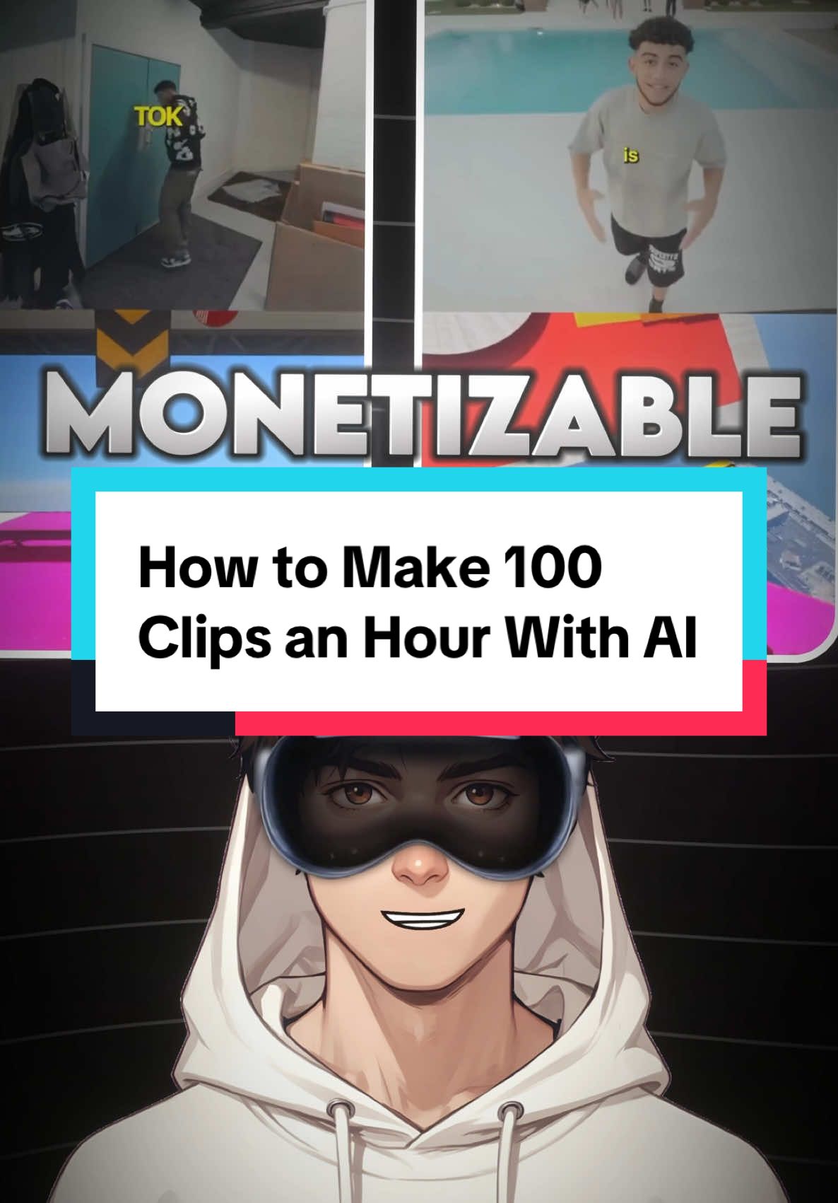 How to make 100 clips an hour with AI 🎥🤖 #tiktokautomation #ai #aitools #contentcreator #makemoneyontiktok #clipping 