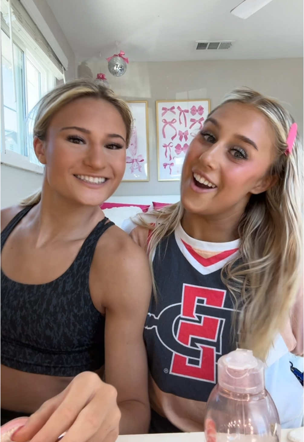 GRWM SDSU CHEER tryouts day 2! #grwm #grwmcheer #cheergrwm #sdsu #sdsucheer #grwmtryouts #collegecheer #collegecheertryouts #tryouttips 
