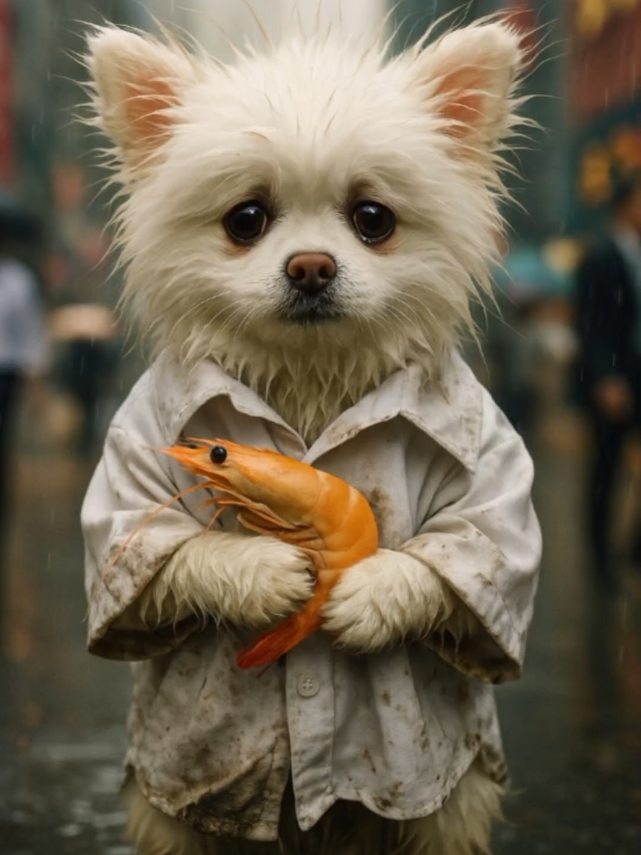 Poor puppy was ridiculed by friends for eating dirty shrimp on the street #dogsoftiktok #animalrescue #humanity #puppylove #viralvideos 