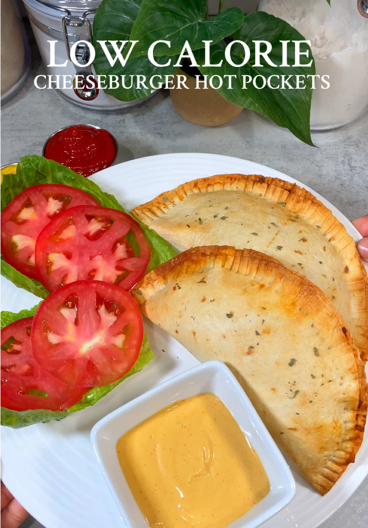 low-cal cheeseburger hot pockets 🍔 ✅ grab my low calorie cookbook 30% OFF, for more low-cal & high protein recipes! ✅ (: calories per hot pocket : 215✅ protein per hot pocket: 26g 💪 recipe makes 2 cheeseburger hot pocket cheeseburger sauce⬇️:  2 tbsps nonfat greek yogurt  1 tbsp light mayo  1 tbsp ketchup  1 tbsp mustard  1/4 tsp paprika  #healthyrecipes #highproteinrecipes #lowcalorie #airfryerrecipes #airfryertiktok #hotpockets #cheeseburger #EasyRecipes #creatorsearchinsights 