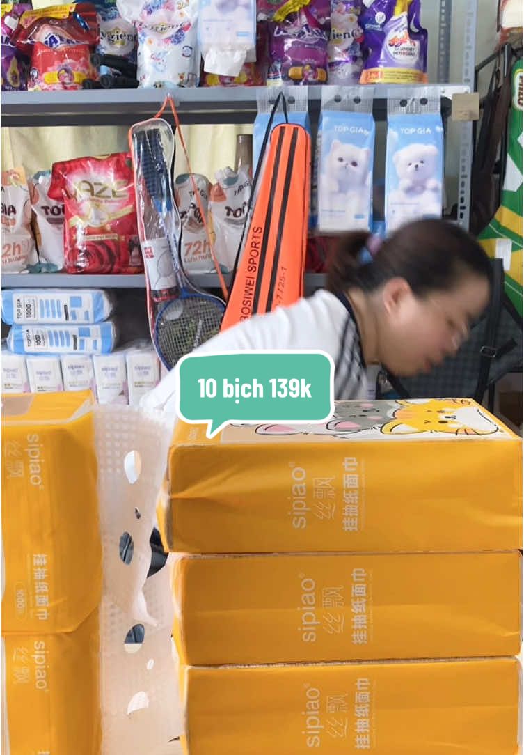 Thùng khăn giấy rút 10 bịch 139k #xuhuong #tiktokshop #khangiay #khangiayrut #khangiaytreotuong #dogiadungtienich 
