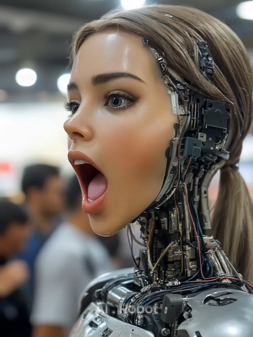 Various facial expressions of the robot #robot #robotics #humanoid #futuretech #ai #airobot 