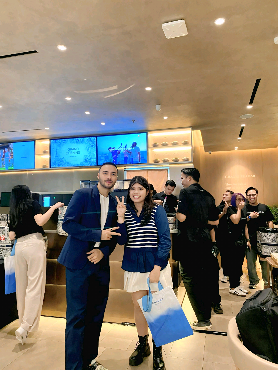 thankyou @chagee.id for having me🤗 it was fun im so blessed💕  #grandopeningchagee #chagee #chageeindonesia #fxsudirman #re #event #fyp #fypage #residentplaybookkdrama 
