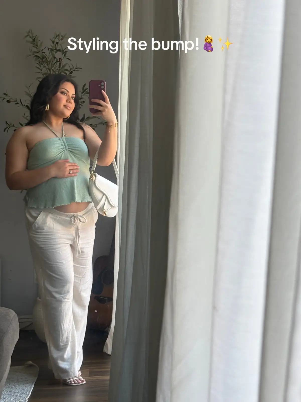 Marshalls came through with todays outfit! Perfect for a warm sunny day! ☺️ #marshallsfinds#stylingthebump#pregnacyoutfits#2ndtrimester#pregnantoutfits 