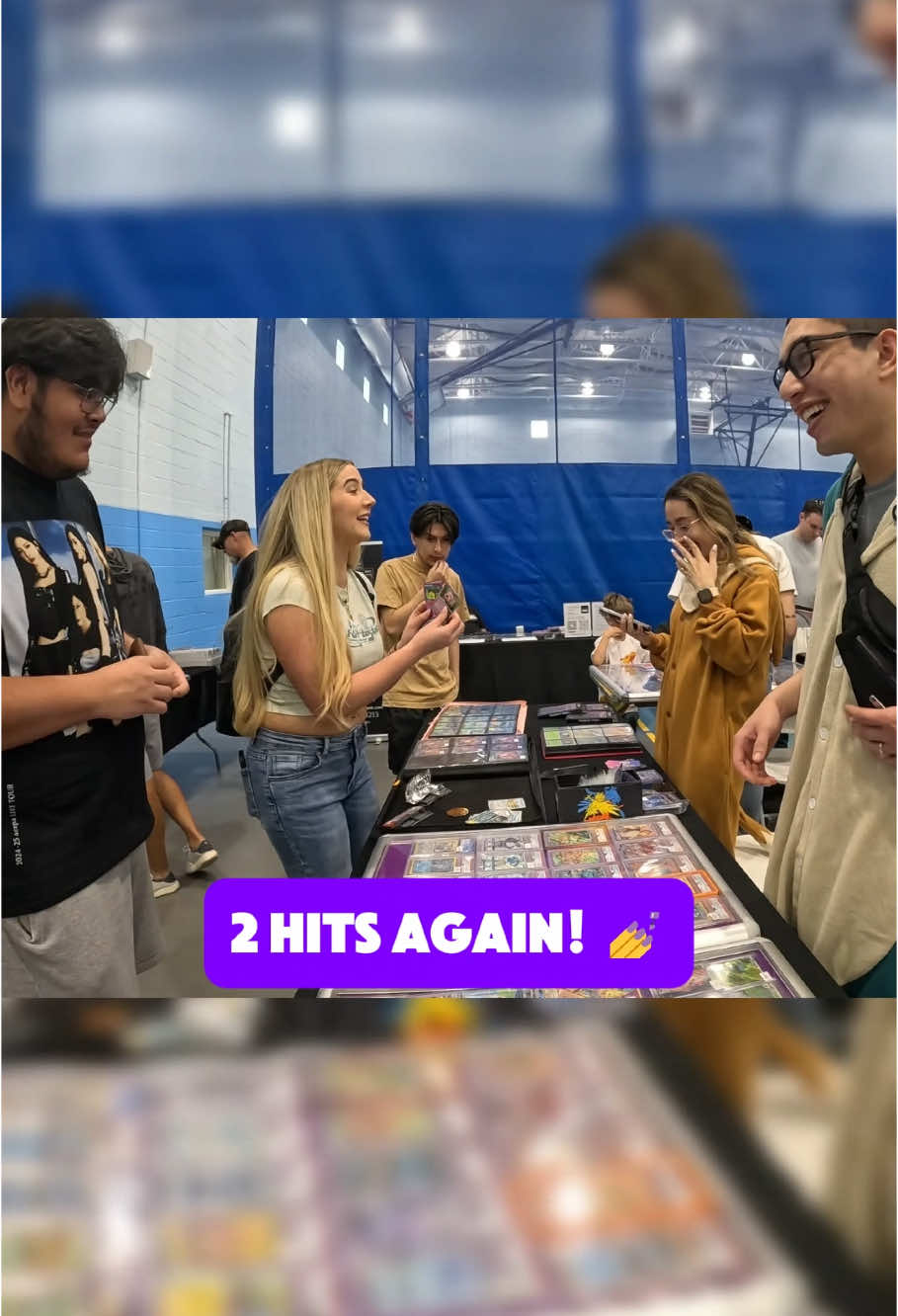 Shegot 2 hits again?! @Brittdaycake ⊹˖✧  #vendorpov #cardshow #pokemoncards #pokemontradingcardgame #pokemontcg #prismaticevolutions #scalper 
