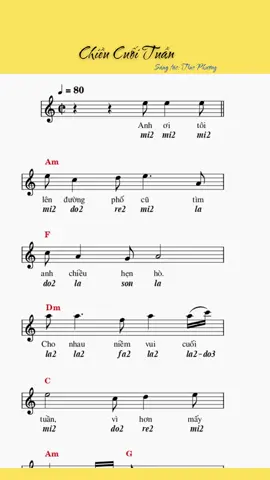 Chiều Cuối Tuần #sheetmusic