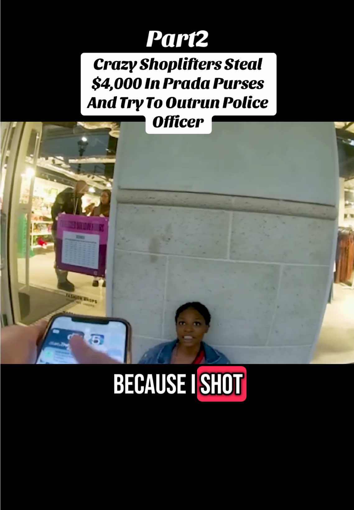 Crazy Shoplifters Steal $4,000 In Prada Purses And Try To Outrun Police Officer / Part2 #cops #copsoftiktok #copsusa #fyp 