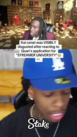 Kai cenat was VISIBLY disgusted after reacting to Quan’s application for “STREAMER UNIVERSITY”😳👀 #amp #kaicenat #quan 