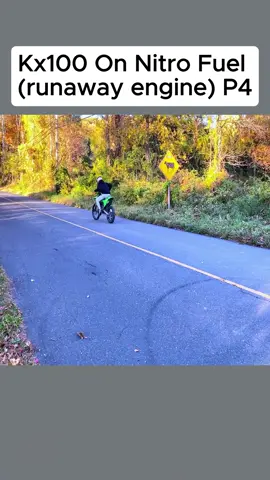 Kx100 On Nitro Fuel (runaway engine)#fyp #moto 