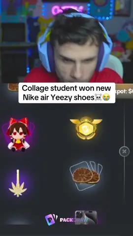 Collage student won new Nike air Yeezy shoes☠️😭 #kickstreaming 