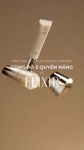 ✨KHÁM PHÁ BỘ 3 QUYỀN NĂNG KÍCH HOẠT TĂNG SINH COLLAGEN CẢ NGÀY LẪN ĐÊM TỪ ELIXIR✨ Elixir mang đến giải pháp chăm da đẩy lùi lão hoá suốt 24 giờ với bộ 3 sản phẩm quyền năng: The Serum, V Firming Cream và Day Care Revolution, giúp tăng sinh, bảo vệ và phục hồi Collagen hư tổn một cách toàn diện.