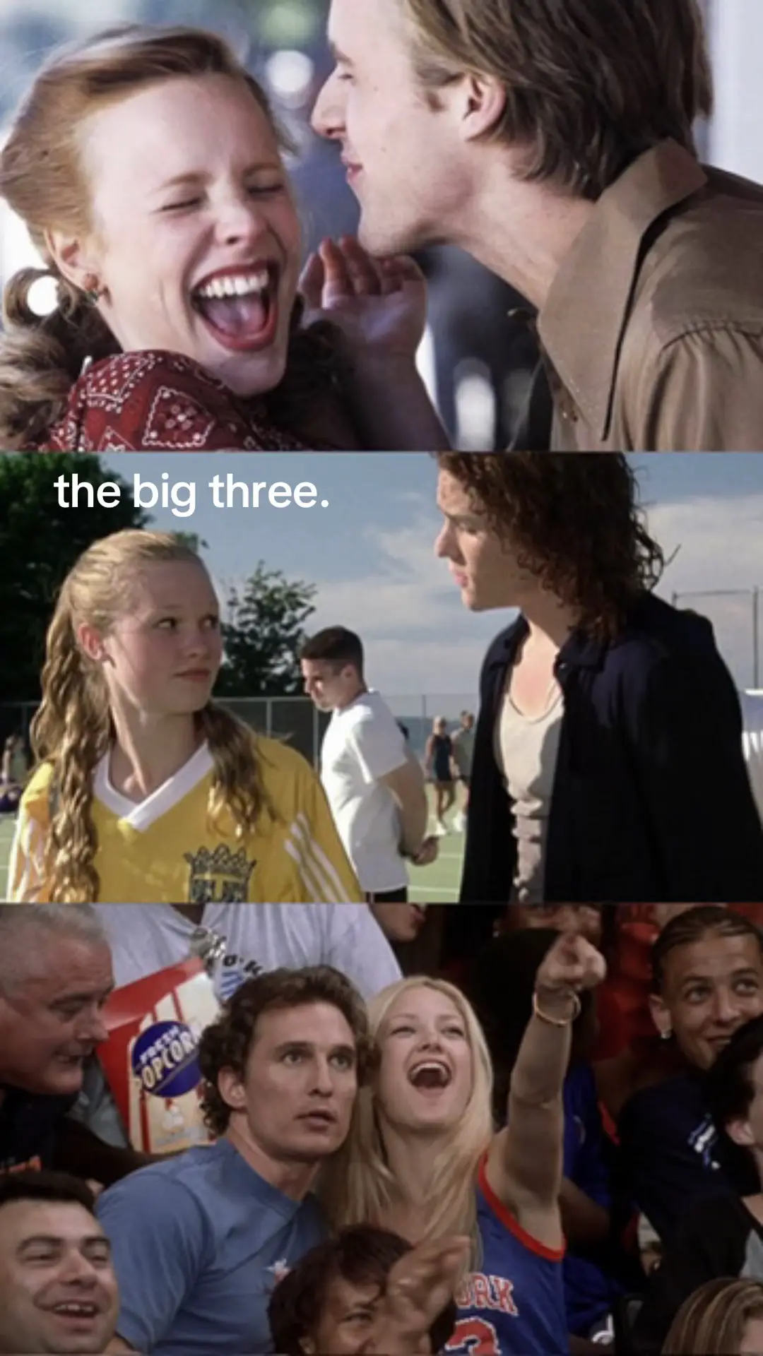 best movies #romcom #thebig3 #fyp #10thingsihataboutyou #howtoloosaguyin10days #thenotebook #relatable #repost #katstratford #heathledger #ryangosling #trending 