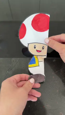 DIY Waving Toad 🍄 #cute #papercraft #fun #DIY #craft #toad #supermario #drawing #art #markers #paper #origami #crafts #mariokart #satisfying #trick #magic #technologia 